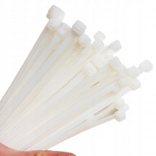 OPASKA ZACISKOWA KABLOWA DO KABLI TRYTYTKI biała mocna 3,6 x 300 mm 100 szt