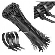 OPASKA ZACISKOWA KABLOWA do kabli TRYTKI TRYTYTKI CZARNA 7,6x450 100 szt