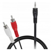 Kabel Przewód Audio JACK Wtyk 3,5-2 x RCA 1,5m