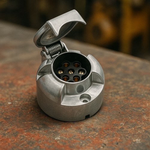 Gniazdo przyczepy samochodowej elektryczne do haka aluminium 7PIN