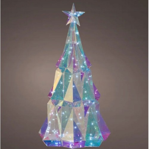 Choinka LED Holograficzna Dekoracja Świąteczna 3D Choinka z Gwiazdą 180cm