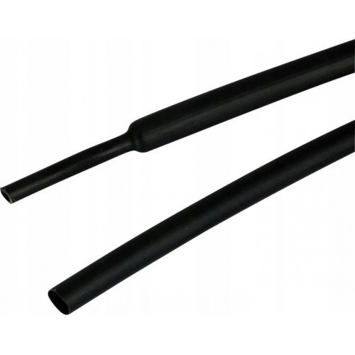 Koszulka Rurka Termokurczliwa z Klejem Gruba Czarna 115/34 1m