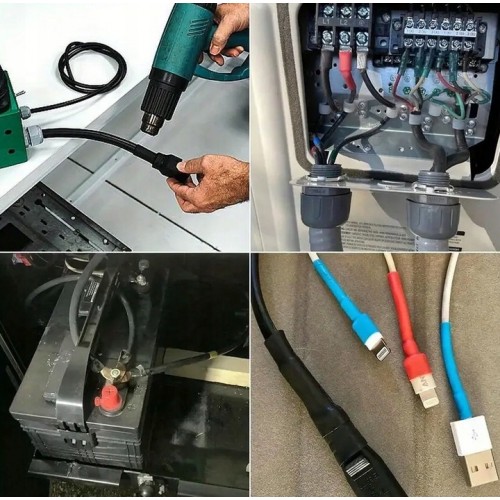 Koszulka Rurka Termokurczliwa z Klejem Czarna RTMK-16/5 1mb