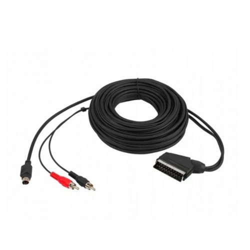 Przewód EURO-SVHS - 2RCA 2,5m czarny