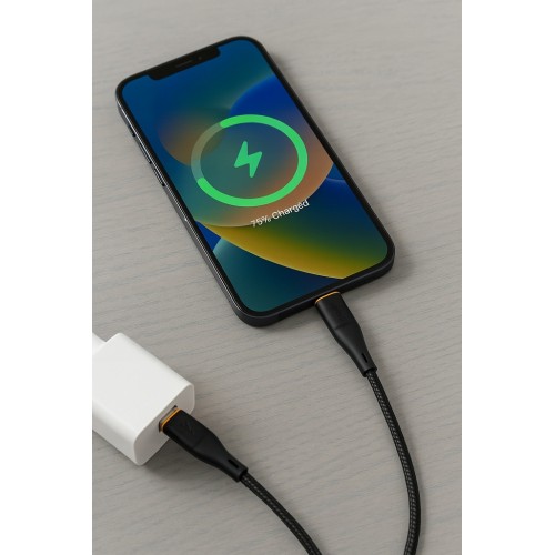 Kabel USB - USB typ C 1 m Mocny Szybki czarny