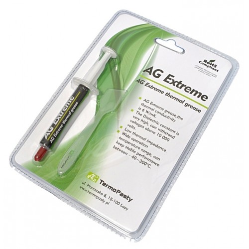 Pasta Termoprzewodząca Termopasta AG Extreme 6W/mk 3g