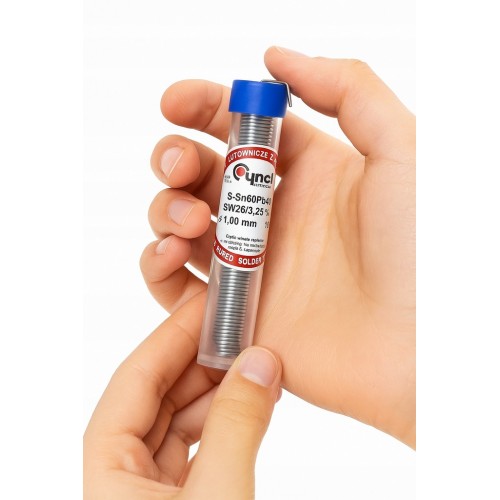 Cyna fiolka 1mm 16g Sn60Pb40 spoiwo lutownicze cyna lutownicza PROFESSIONAL LUX07059