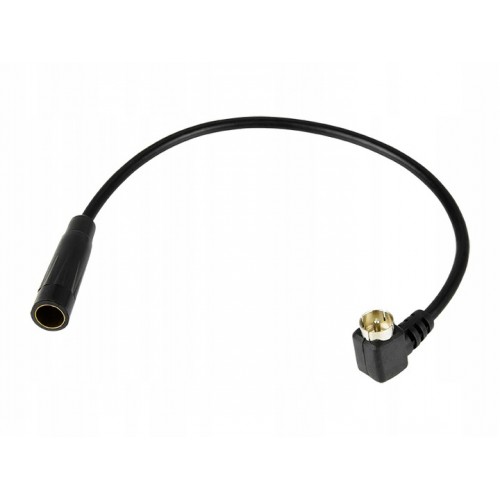 Przejście Antenowe Adapter Antenowy Samochodowy DIN-ISO Wtyk Gniazdo Kątowe