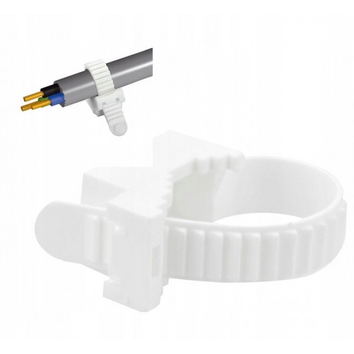 UCHWYT PASKOWY ZACISKOWY DO PRZEWODÓW KABLI  UP-50 130 mm 10 sztuk