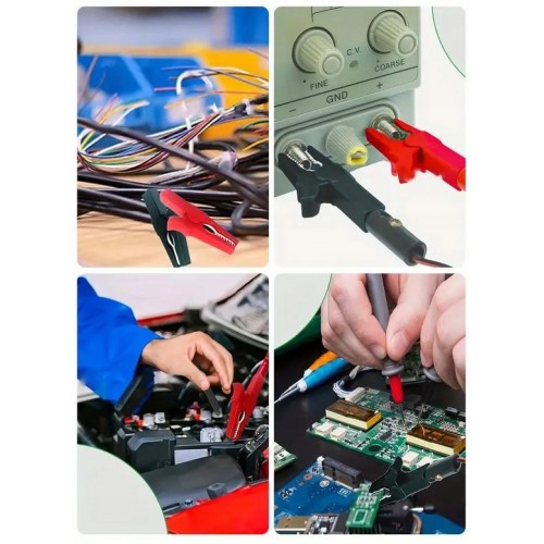 Krokodylek Złącze Banan Czerwone/Czarne