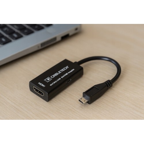 Adapter Cabletech MHL Micro USB HDMI FullHD czarny