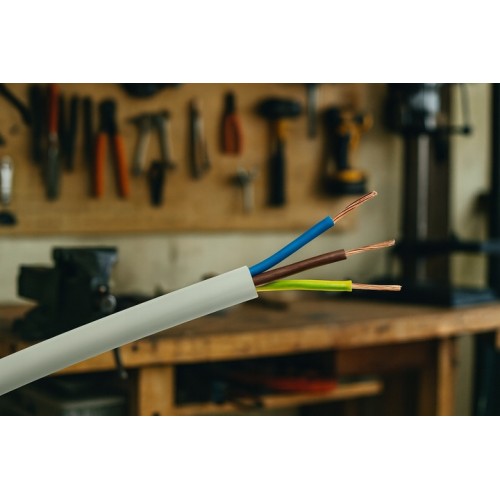 Przewód OWY 3x2,5 mm2 H05VV-F 300/500V biały