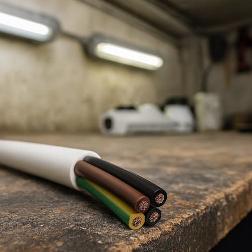 Przewód Kabel Linka Warsztatowy OWY 4x1 H05VV-F Biały 1m