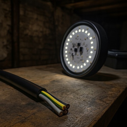 Przewód OWY 4x2,5 H05VV-F czarny BĘBEN (08788)