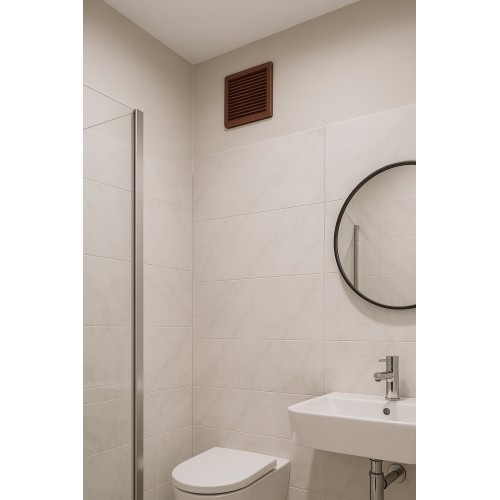 Kratka wentylacyjna z siatką brązowa 140x140 14x14 14/14 brąz