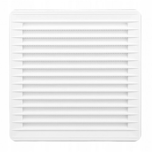 Kratka wentylacyjna biała z siatką 140x140 14x14 14/14 biała