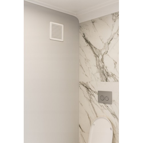 Kratka wentylacyjna biała z siatką 140x140 14x14 14/14 biała