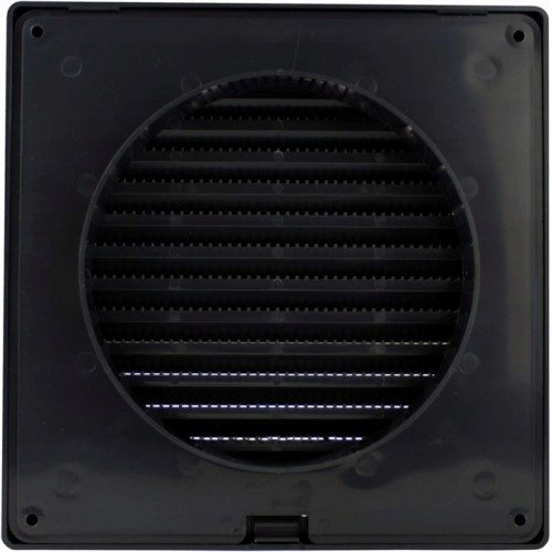 Kratka wentylacyjna z siatką grafit 170x170 17x17 17/17 grafitowa