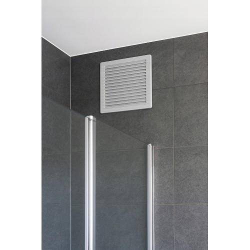 Kratka wentylacyjna z siatką 170x170 17x17 17/17  100 mm szara