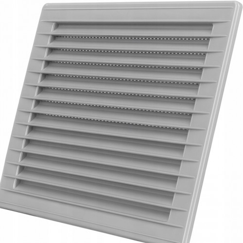 Kratka wentylacyjna z siatką 170x170 17x17 17/17  100 mm szara