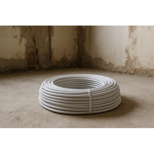 Przewód OWY 5x2,5 H05VV-F biały BĘBEN (0600)