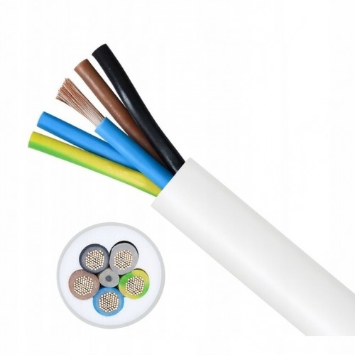 Przewód OWY 5x6  biały