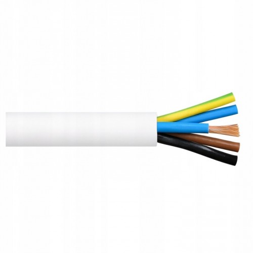 Przewód OWY 5x6  biały