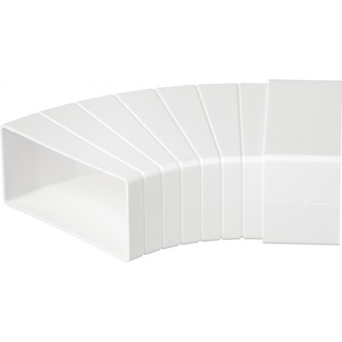 KANAŁ WENTYLACYJNY KOLANO POZIOME WIELOKĄTNE ŁĄCZNIK WENTYLACJI 45° 110x55