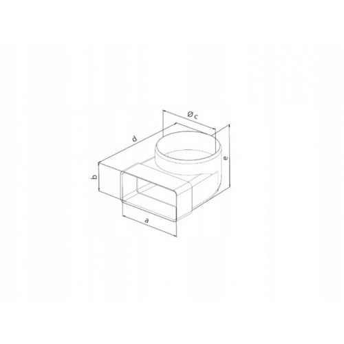 KANAŁ WENTYLACYJNY KOLANO ŁĄCZNIKOWE OKRĄGŁE PRZEJŚCIE WENTYLACJA 110x55