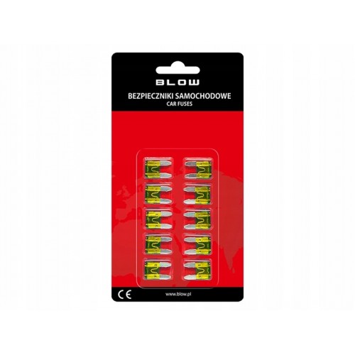 Bezpieczniki samochodowe MINI 20A 10szt.