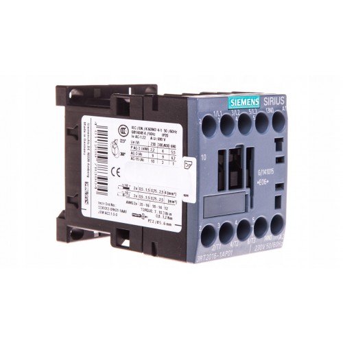 Stycznik 3RT2016-1AP01 AC-3 4KW/400V 1NO AC 230V 50/60 HZ 3-POLOWY RO