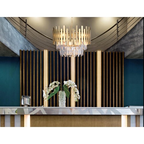 Żyrandol Lampa LED ASPEN kryształki 6xE14 Milagro ML5996 Glamour wisząca