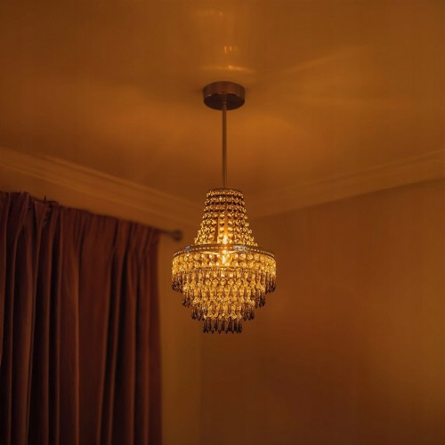Żyrandol Lampa LED klasyczny styl glamour z akrylowymi kryształkami