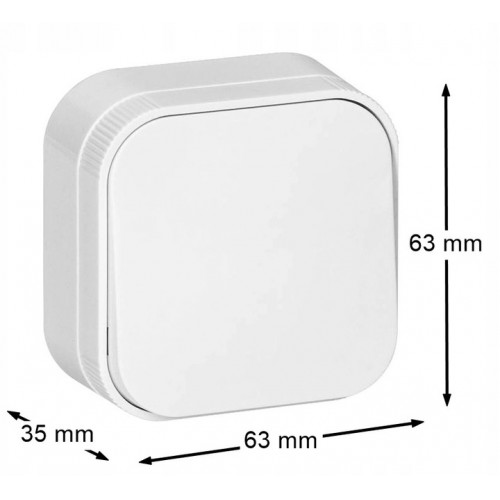 Włącznik Łącznik Schodowy Pojedynczy Natynkowy Biały IP20 ORNO ToDo