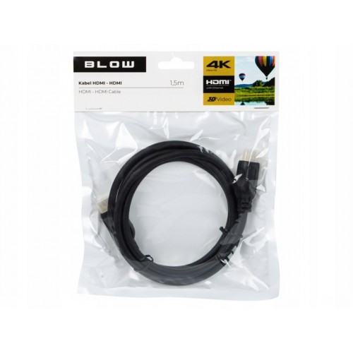 PRZEWÓD KABEL CZARNY HDMI 4K UHD HDR BLOW 1,5 METRA