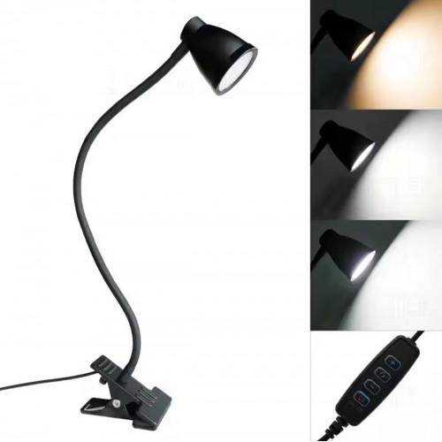 LAMPKA LED NA KLIPS DO CZYTANIA PRACY BIURKOWA LAMPA SZKOLNA 5W Z REGULACJĄ