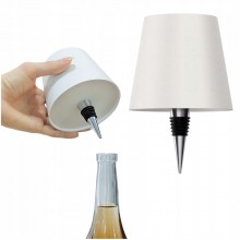 LAMPA NA BUTELKĘ LED STOŁOWA LAMPKA BEZPRZEWODOWA DOTYKOWA USB BIAŁY