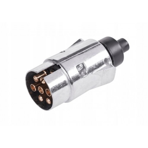 Wtyk przyczepy samochodowej wtyczka adapter 7 Pin aluminium 12 / 24V