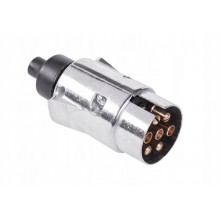 Wtyk przyczepy samochodowej wtyczka adapter 7 Pin aluminium 12 / 24V