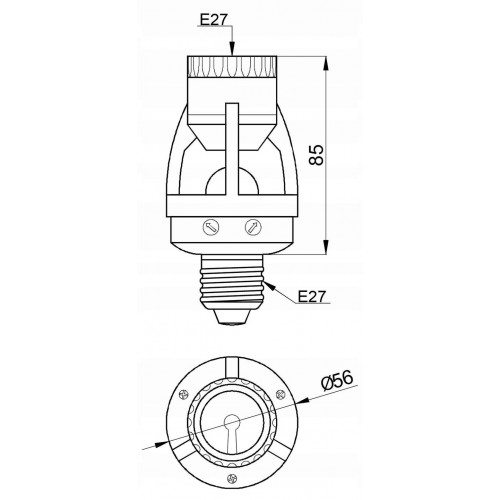 Czujnik ruchu oprawka na gwint E27 CR-6, max.60W, E27, AC220-240V GTV