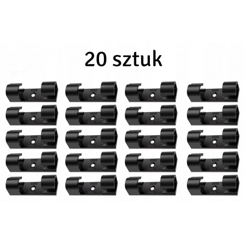 ORGANIZER NA KABLE PRZEWODY KLIPS 3M 20 SZT