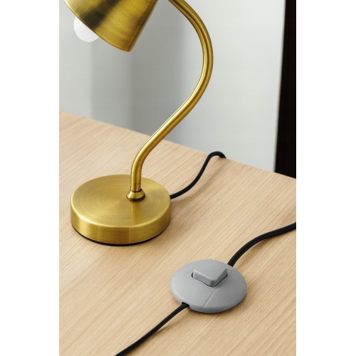 Przełącznik przelotowy nożny na przewód wyłącznik srebrny 2A