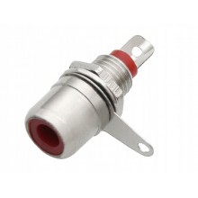 Gniazdo RCA montażowe do obudowy czerwone