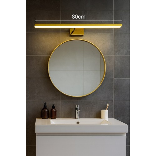 Kinkiet nad lustro łazienkowy SHINE GOLD 80cm 15W LED