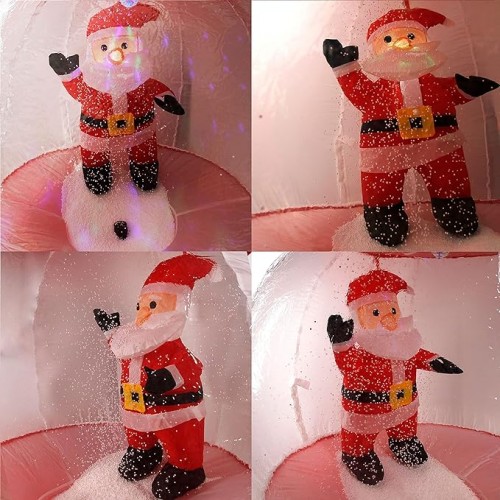 Bożonarodzeniowy Dmuchany Bałwan z Lampkami LED i Sztucznym Śniegiem