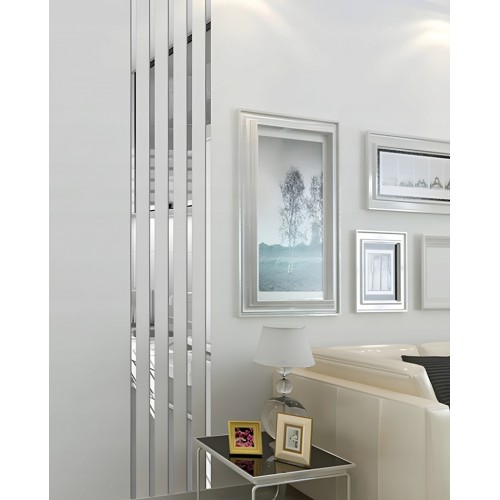 LISTWA DEKORACYJNA OZDOBNA SREBRNA SAMOPRZYLEPNA TAŚMA CHROM DEKOR 10M