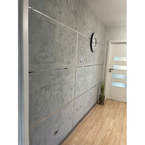 LISTWA DEKORACYJNA OZDOBNA SREBRNA SAMOPRZYLEPNA TAŚMA CHROM DEKOR 10M