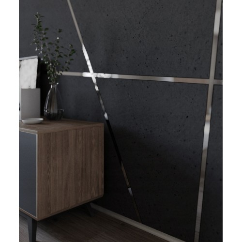 LISTWA DEKORACYJNA OZDOBNA SREBRNA SAMOPRZYLEPNA TAŚMA CHROM DEKOR 10M