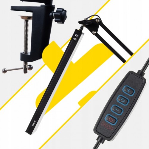 Lampka Biurkowa LED Szkolna Nocna Lampa Kreślarska Regulowana USB