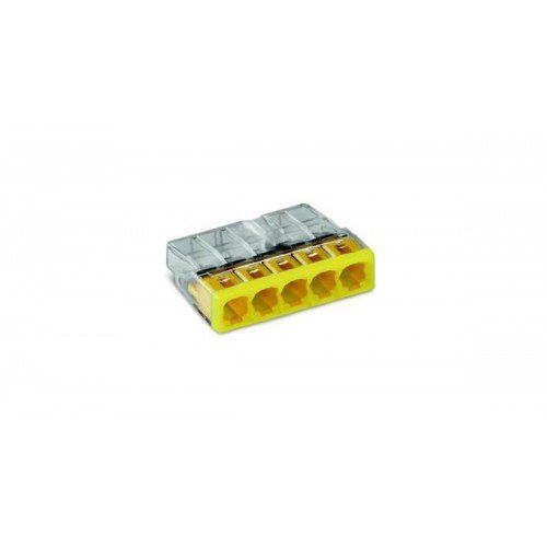 Szybkozłączka 5x 0,5-2,5mm2 transparentna/żółta 2273-205 /100szt./